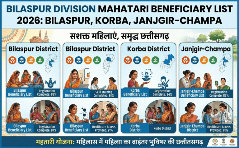 Bilaspur Division Mahatari Beneficiary List 2026: Bilaspur, Korba, Janjgir-Champa