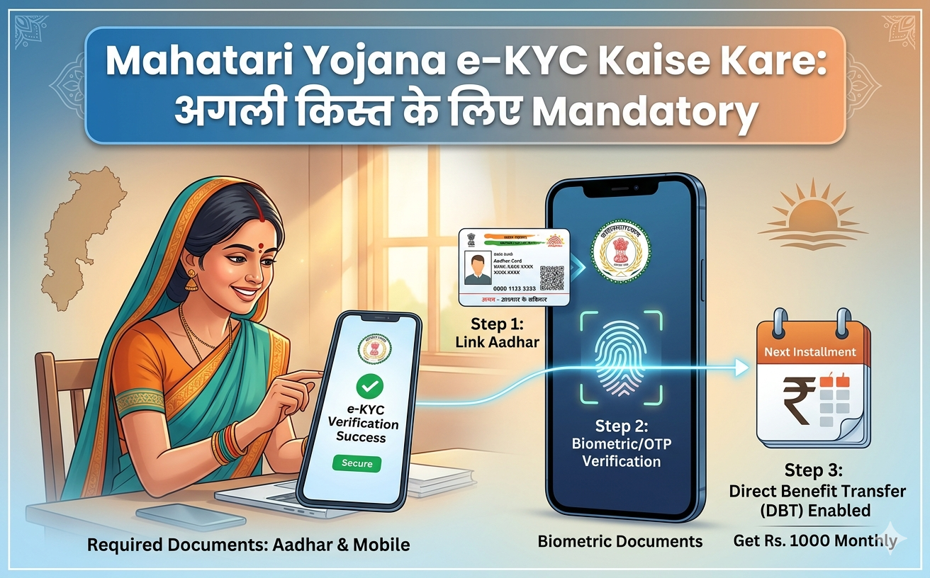 Mahatari Yojana e-KYC Kaise Kare: अगली किस्त के लिए Mandatory