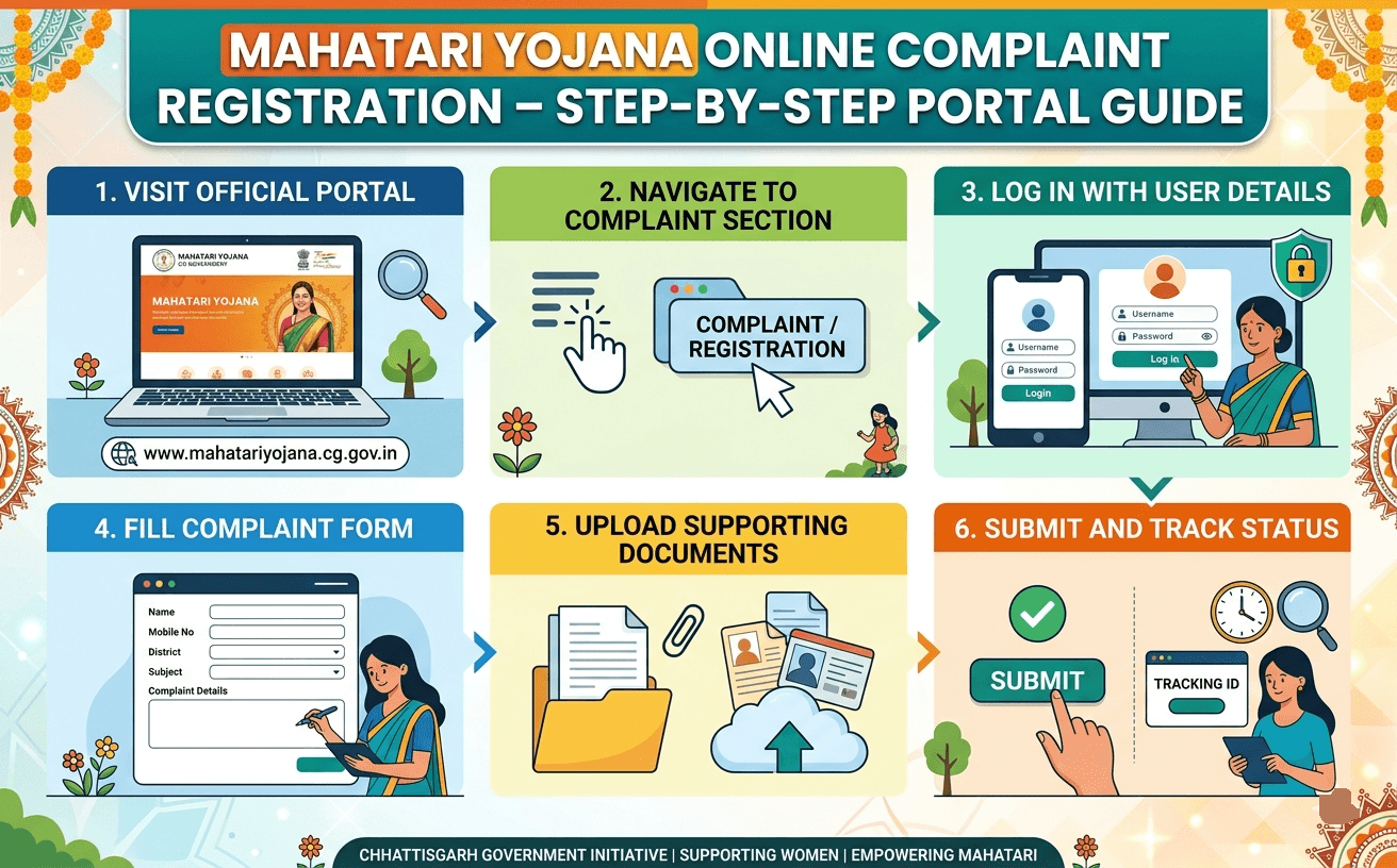 Mahatari Yojana Online Complaint Registration – Step-by-Step Portal Guide