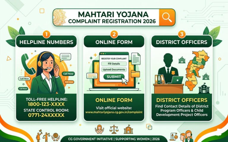 acing payment issues? Register your Mahtari Yojana Complaint 2026 online. Get official helpline numbers, district officer contacts, and step-by-step form help.