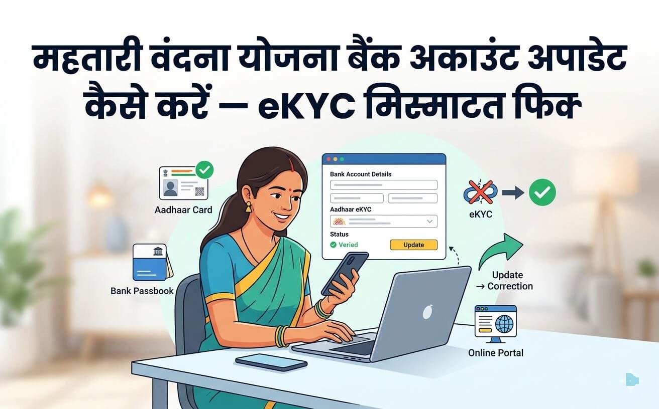 mahtari-vandana-yojana-bank-account-update-ekyc-mismatch-fix