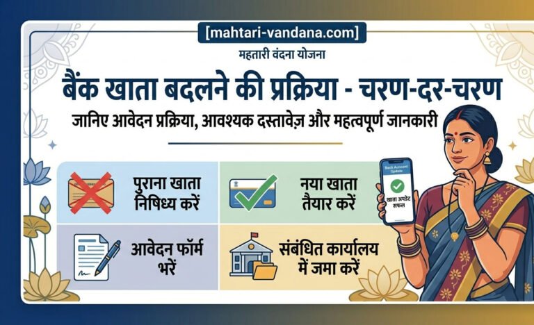 mahtari-vandana-yojana-bank-account-change-karne-ka-process