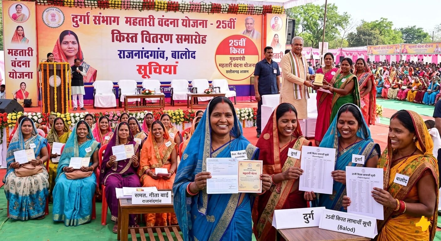 mahtari-vandana-25th-installment-list-durg-rajnandgaon-balod