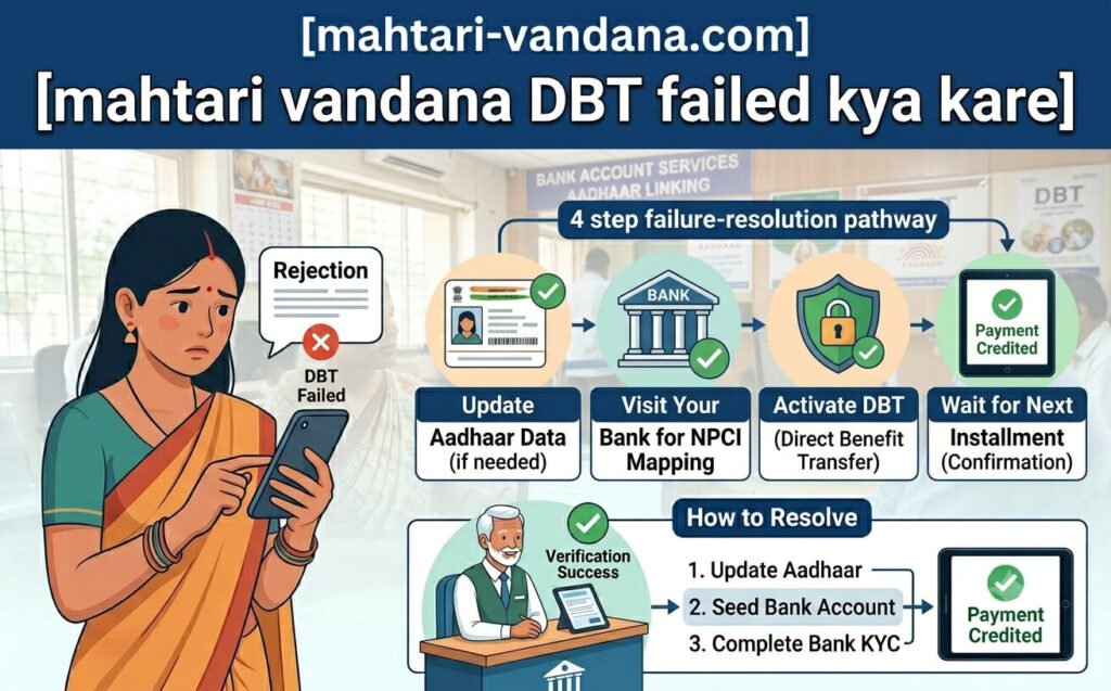 mahtari-vandana-dbt-failed-kya-kare
