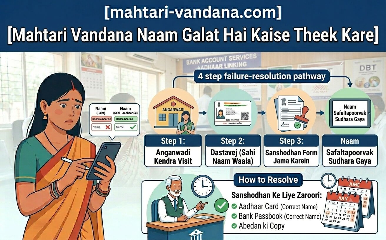 mahtari-vandana-naam-galat-hai-kaise-theek-kare